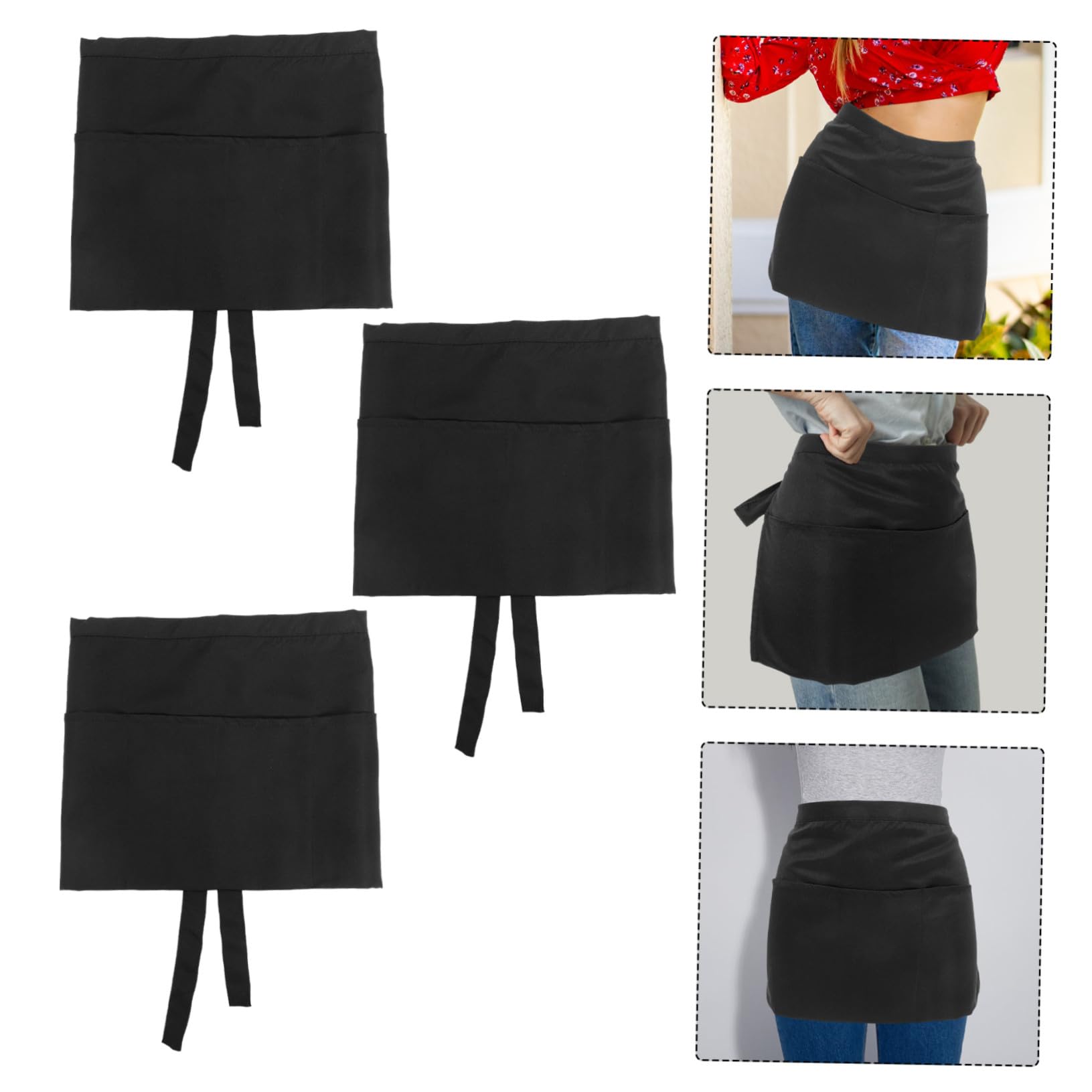 VALICLUD Küchenschürzen Unisex Damen Taillenschürze Arbeitstaillenschürze Taillenschürze Küche Kochen Erwachsene Schürzen Für Frauen Kaffee Küchenschürze Kellner Mit Tasche
