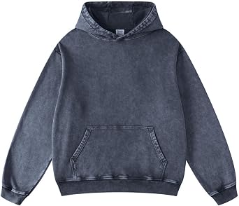 Acid Wash Hoodie 100% Cotton, 420gsm Heavyweight Vintage Sweatshirt, 100% Cotton Warm Stylish Pullover Unisex