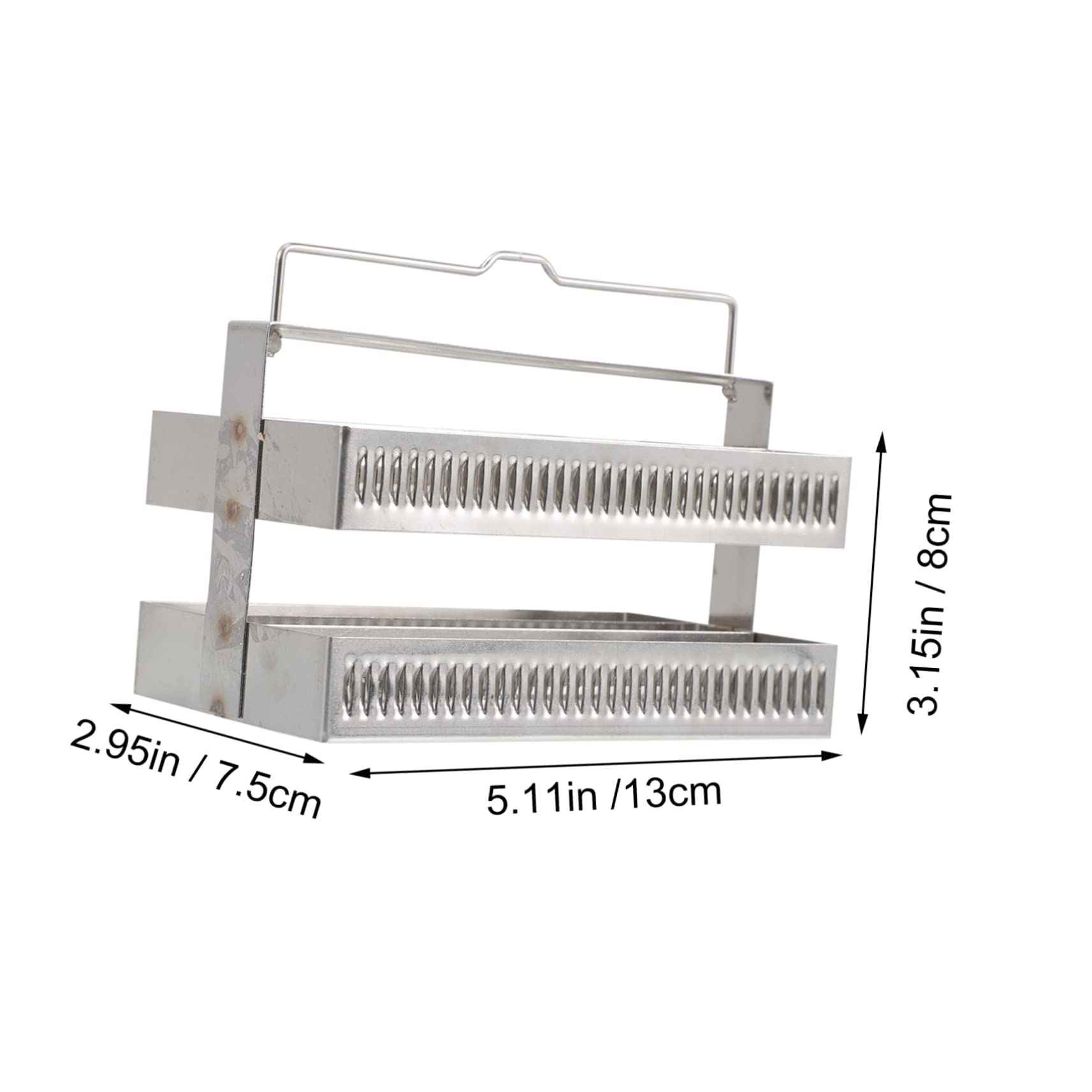 FUNOMOCYA Microscope Slides Staining Rack 60 Positions Glass Slides Holder Stainless Slide Rack Laboratory Equipment Portable Design