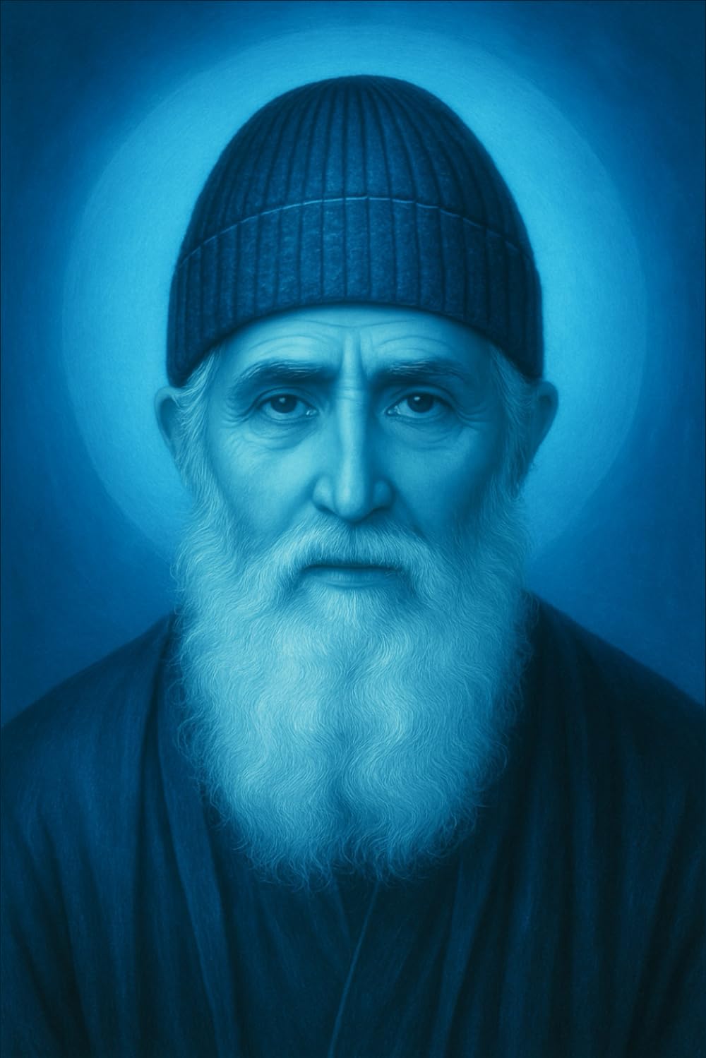 Orthodox Christian Notebook Journal Saint Paisios Greek Icon 6x9in religious lined 120 pages blue