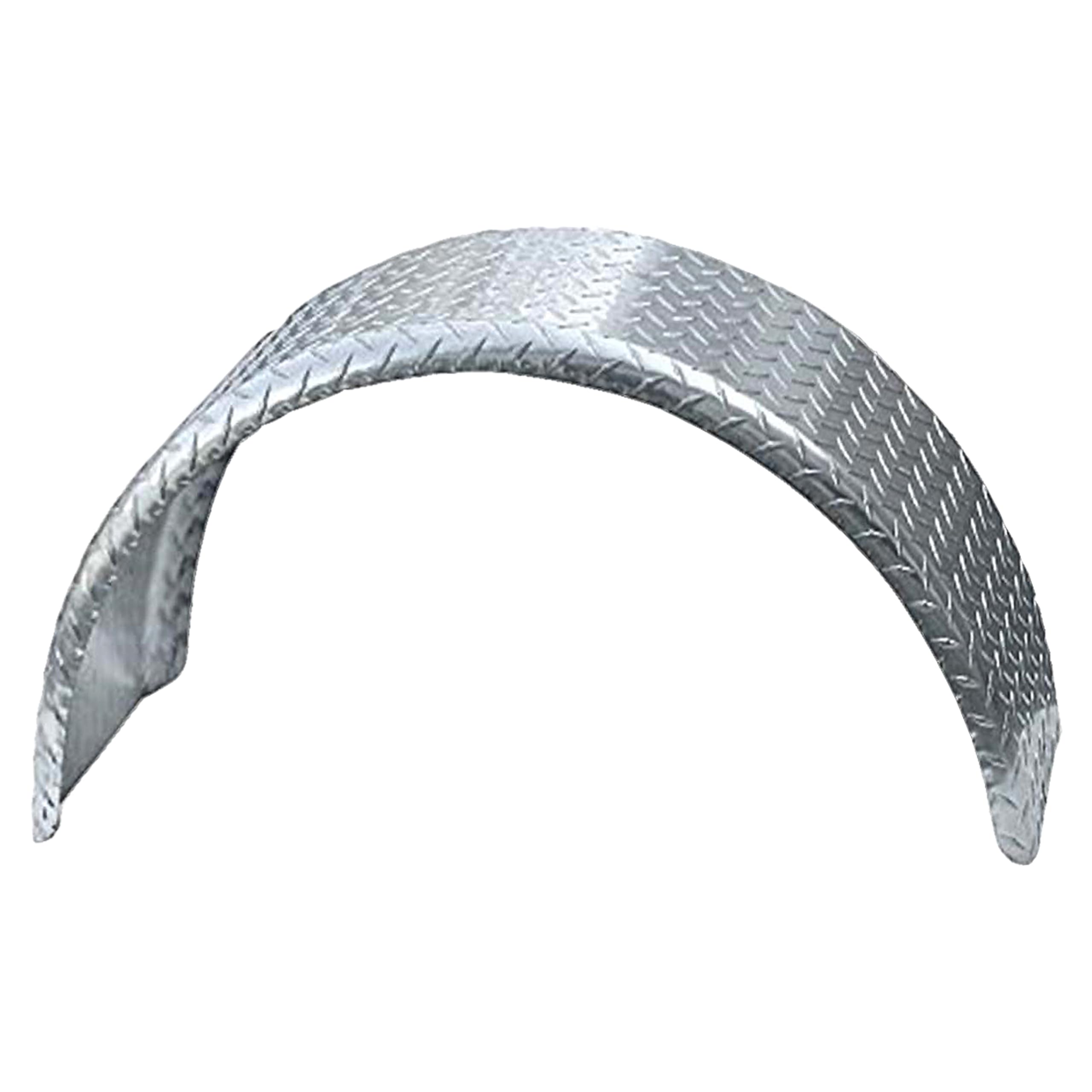 Trailer Fenders Single Axle - Diamond Plated - Aluminum Trailer Fender - 13-15