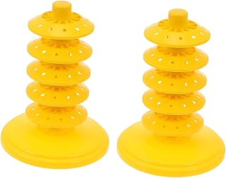 Soporte para Paletas Circular Multi Ajustable Organizador de PP para Exhibición de para Fiestas y Celebraciones de Amarillo