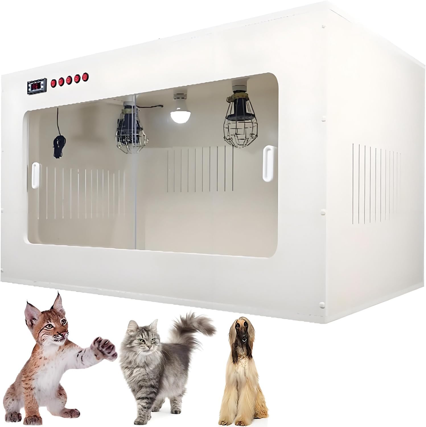 Large Pet Brooder Nursery,Dog Incubator Puppies,Petty Breeder Pets,Intelligent Constant Temperature,Providing Comfortable Environment,Specially Designed for Pet Pups White-23x20x20in