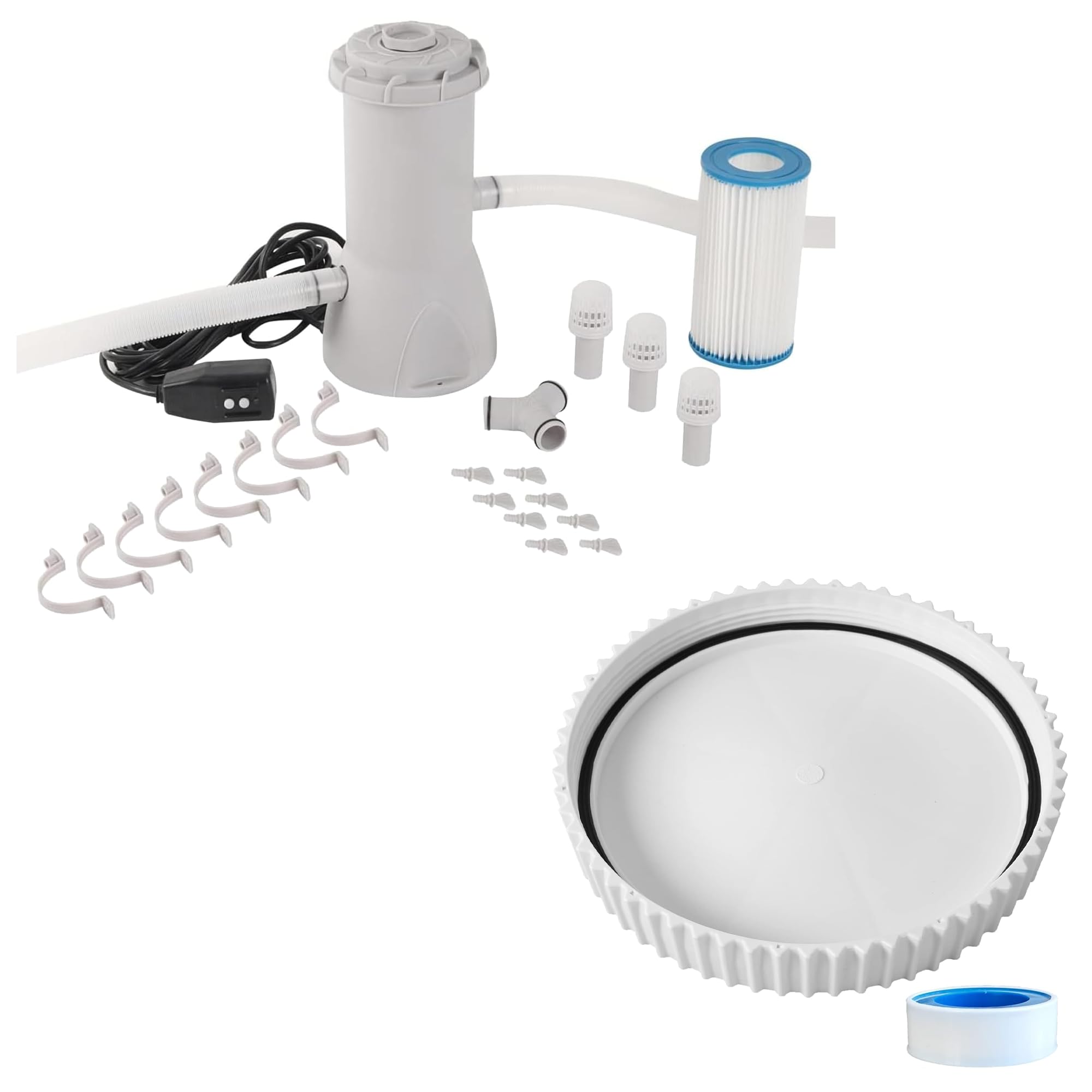 Amazon.com: 1000 GPH Pool Pumps Above Ground Pool Filter Pump and SFX1000  or SFX1500 Above Ground Skimmer Drain Cap : Patio, Lawn \u0026 Garden
