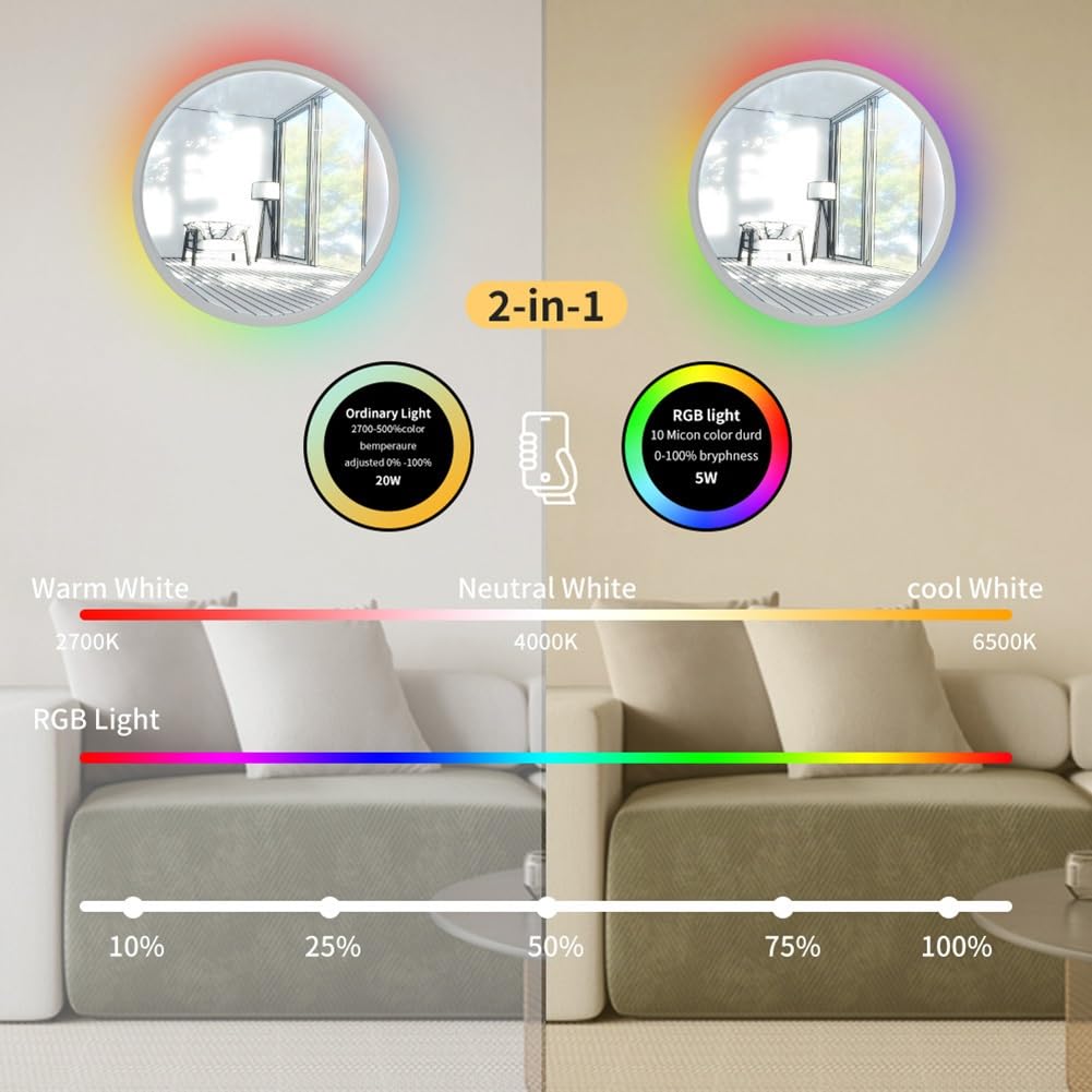 AVCULT Light Up Painting, 16 RGB Colors Dimmable Wall Sconce,Light Up Picture LED Wall Art,LED Wall Mounted Lamp,Remote Control LED Glowing Photo Frame For Bedroom Living Room Home Dormitory