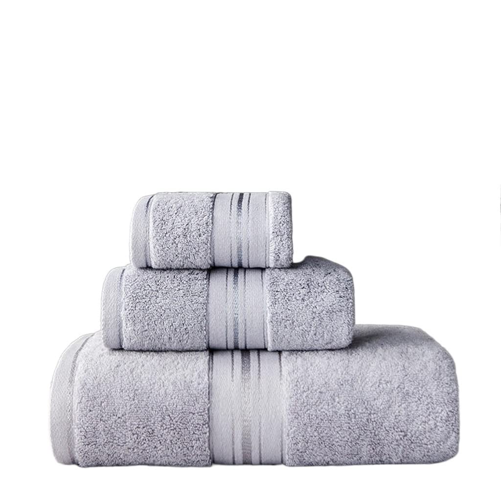 Serviette de bain coton épais 80x40 et 140x75 cm lot de 3 pièces pour couple