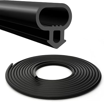 Upvc Door Seals Replacement Draught Excluder for Windows and Doors, 6M UPVC Window Seal Strip Door Draft Excluder Strip for Insulation Black Rubber Replacement Gasket for Frames