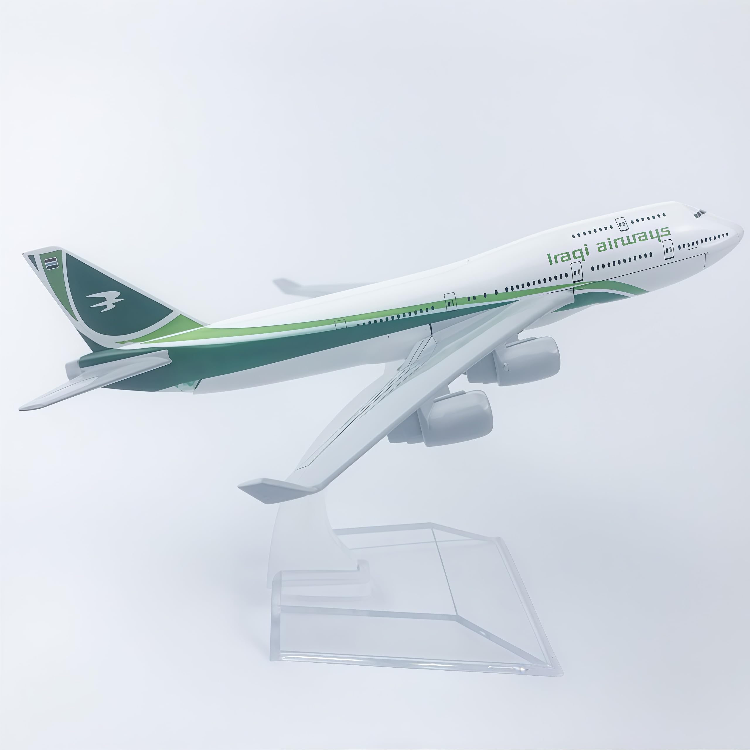 LGSRSNXHTX B747 Iraqi 16cm Diecast Metal Airplane Model Aircraft Model With Stand For Aviation Enthusiast Gift,Model aircraft collection