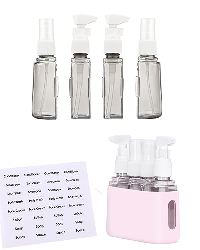 Miniatura 7 de Botellas de viaje para artículos de tocador aprobados por la TSA recipientes de tamaño de viaje sin BPA tubos de viaje a prueba de fugas accesorios