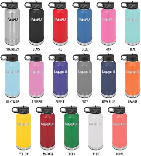 Miniatura 2 de Osaka Prefecture Flag Laser Engraved Water Bottle Customizable Polar Camel Stainless Steel with Straw - Japan Light Blue 32 oz