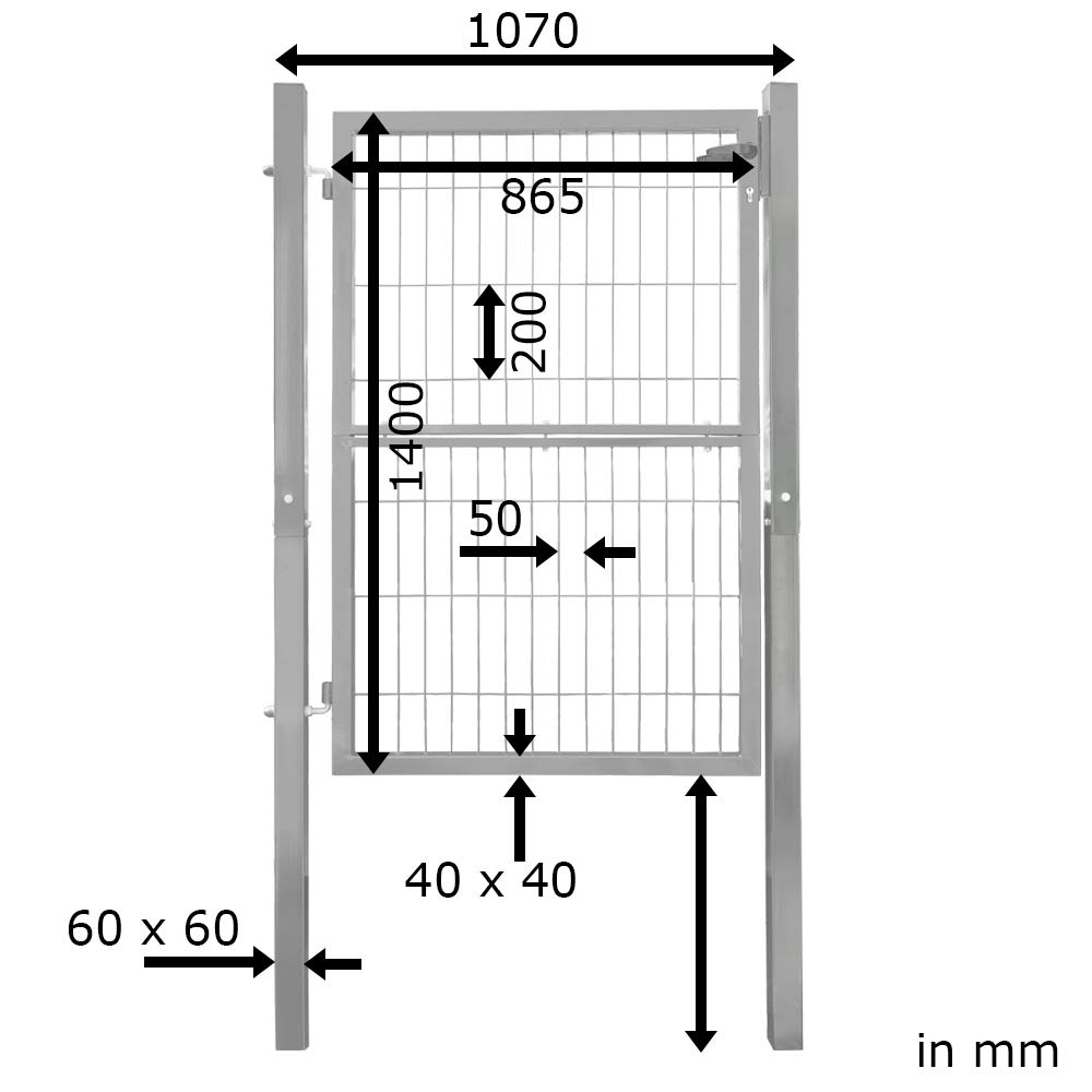 Puerta Jardín Metal Setos Cerradura Llaves Seguridad 140 cm Verde
