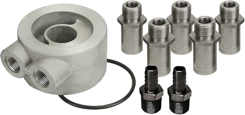 Adaptador Sanduíche Não Termostático Derale 15735 para Resfriador de Óleo – Kit