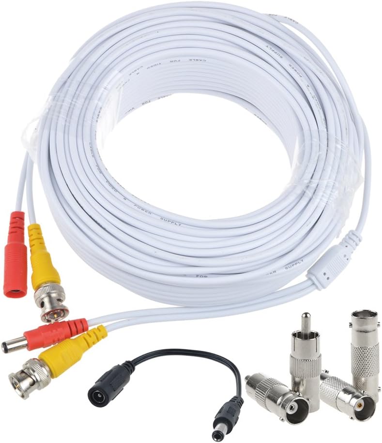 Flashmen BNC Video Power Cable Security Camera Wire Cord for CCTV DVR Surveillance