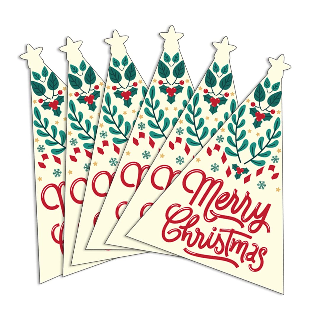 Festiko® 48 Pcs Merry Christmas Wishing Cardss (Design 3), Merry Christmas Tag Cards, Christmas Wish Note Cards, Merry Christmas Wishing Cards