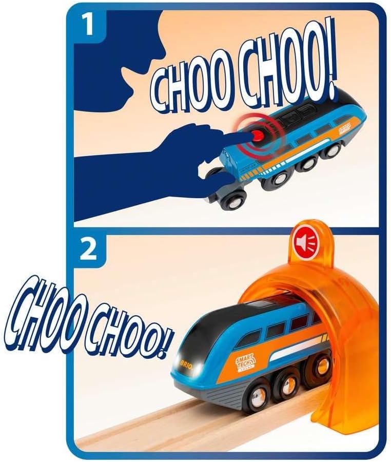 BRIO 33971 Smart Tech Sound Record & Play Engine - Interactive Wooden Toy Train for Kids | Perfect for Age 3 and Up | Enhances Motor Skills image 4