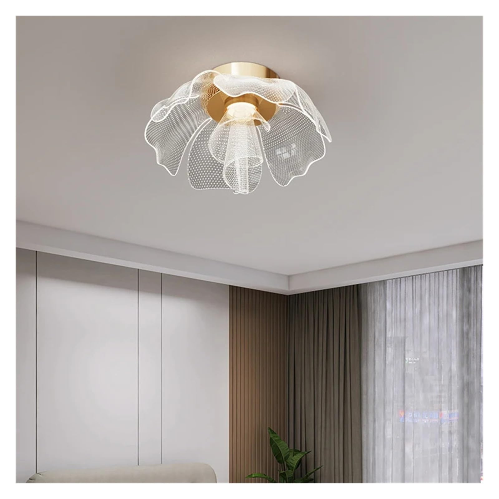 Plafonnier LED fleur pour éliminer la lumière agressive et illuminer le salon avec douceur