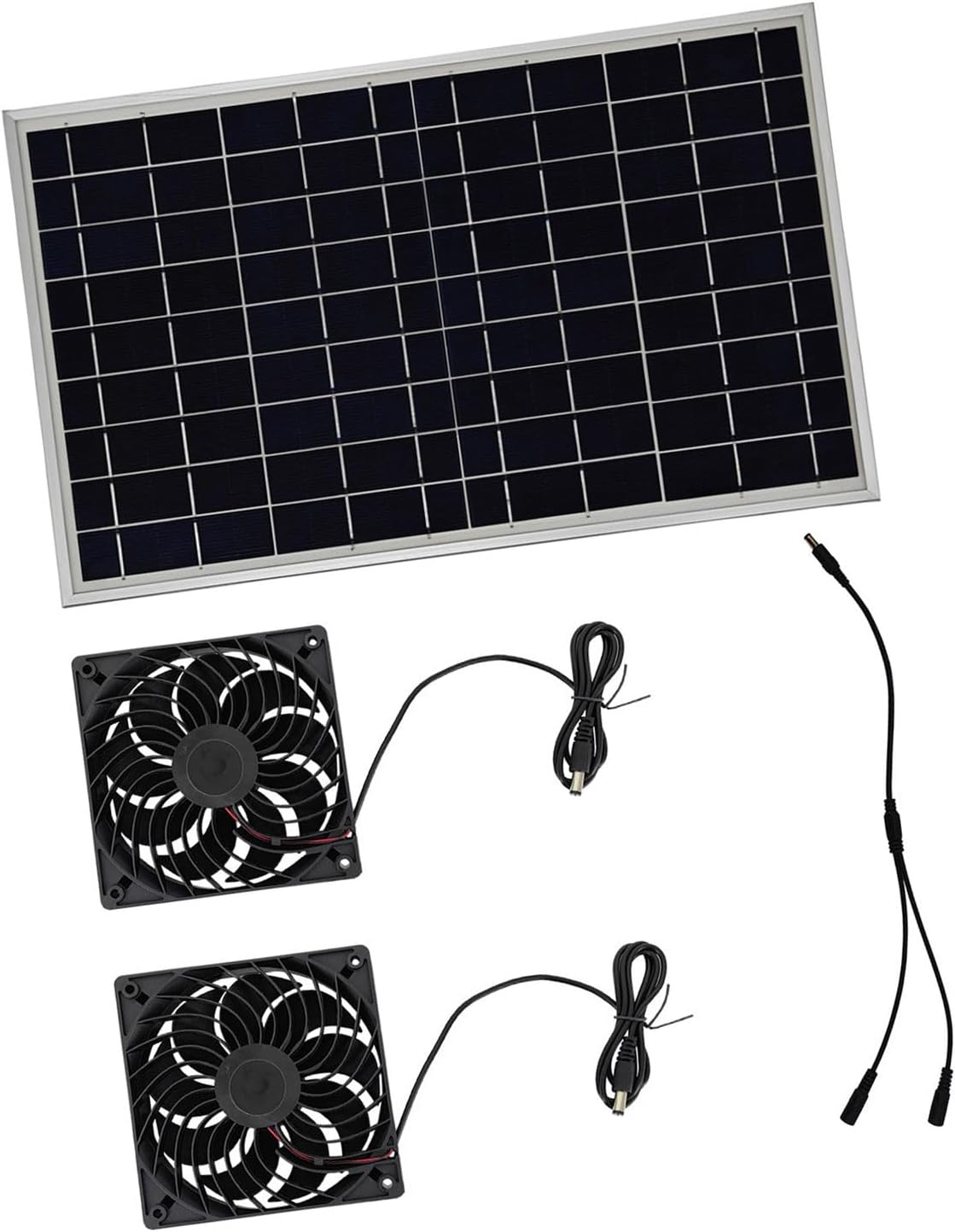 10W Solar Panel Power Exhaust Fan Cooling Ventilator for Dog Chicken House Greenhouses Enduring Powered