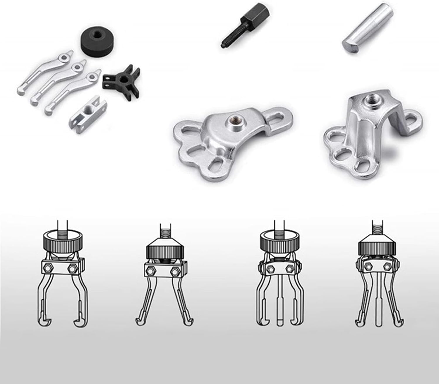 Slide Hammer Puller Set, Bearing Puller Tool Kit 1-1/4" to 2-7/8" IDs