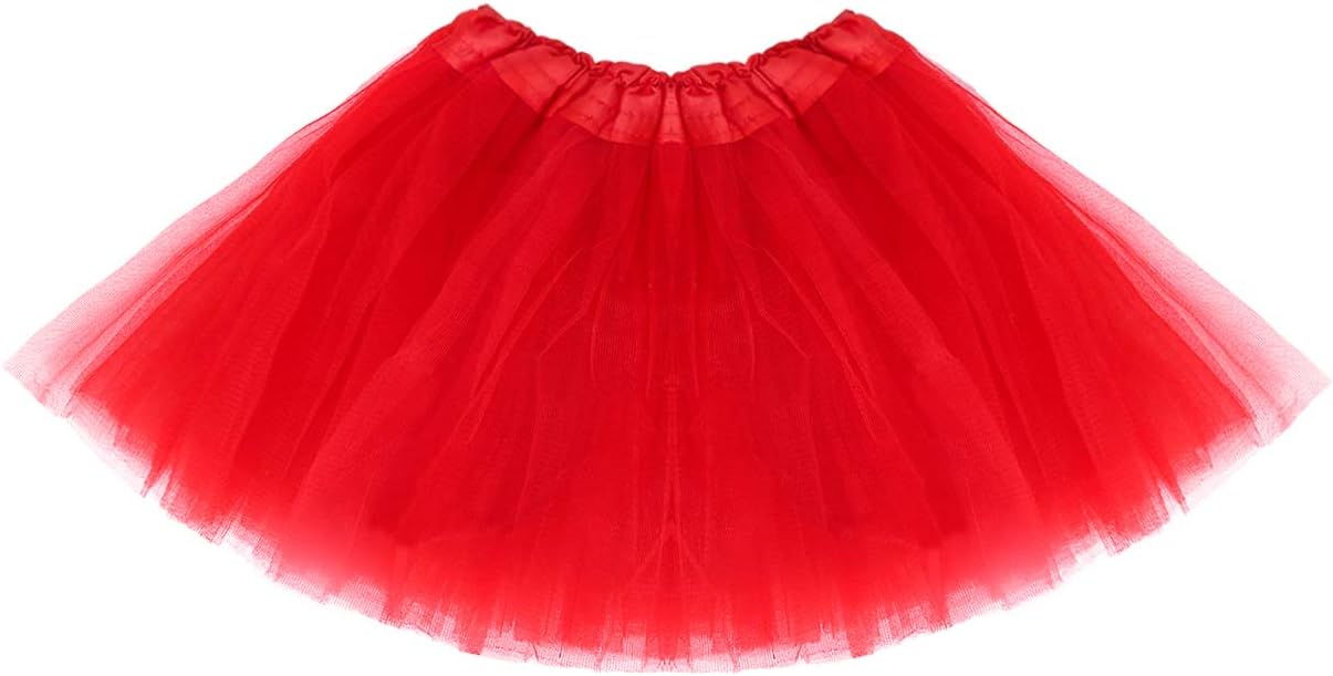 Girl Tutu Skirt, 3 Layers Tulle Tutus for Little Girls, Fluffy Ballet Dress Up for Toddler Kids Children(2T - 8T)
