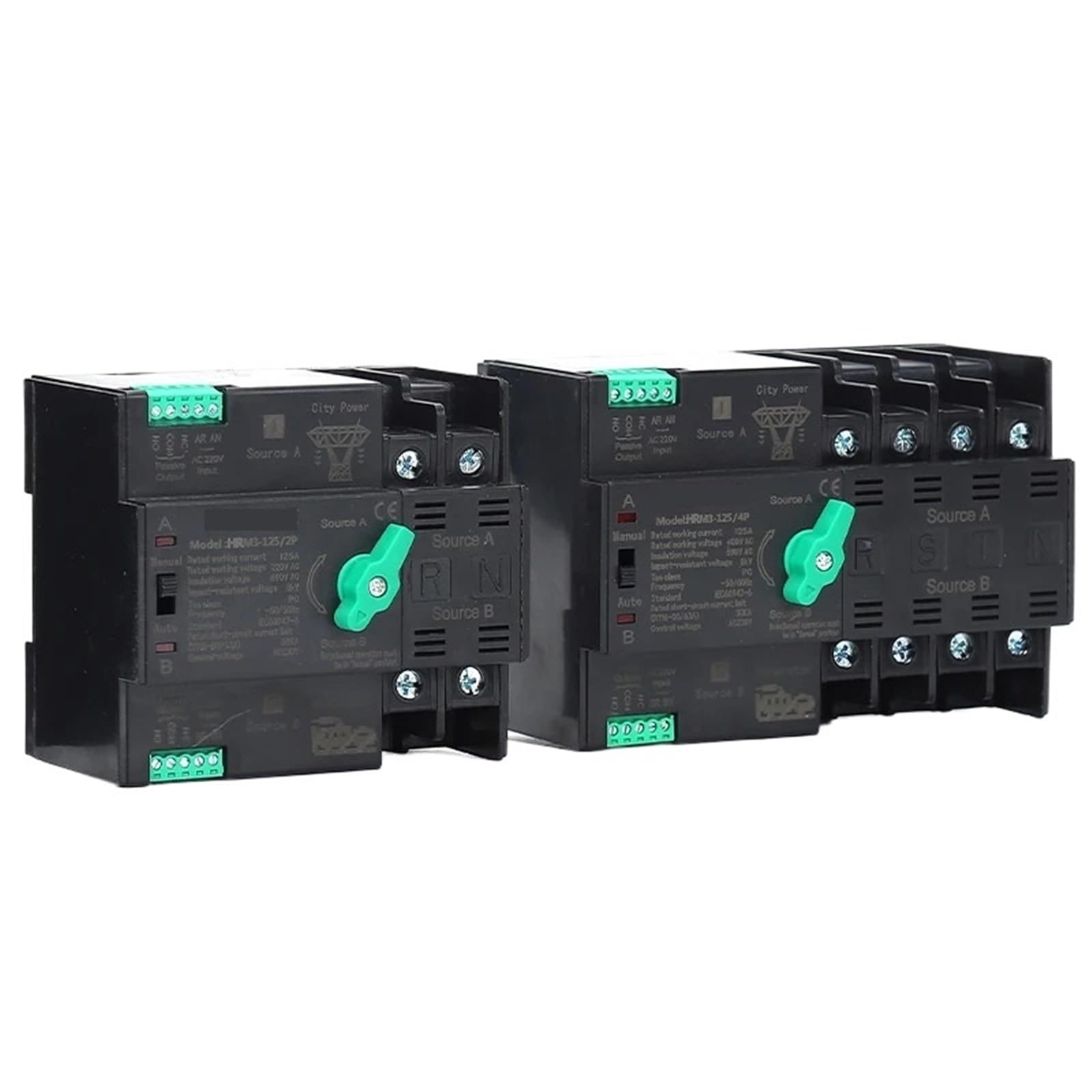 Commutateur de transfert automatique ATS 3P 100A pour rail DIN