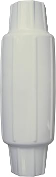 Dock Edge + Torpedo Pipe Bumper, 18", PVC- White