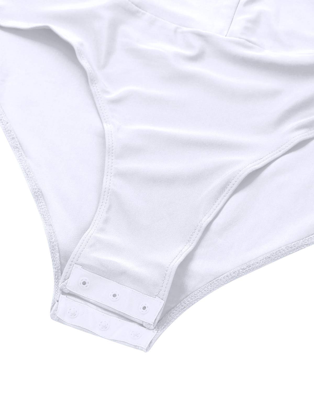 Hombre Camisa de Danza Latina Tango Body Baile Manga Larga Escote Cuello en V con Diamantes Brillante Traje de Bailarina Actuación