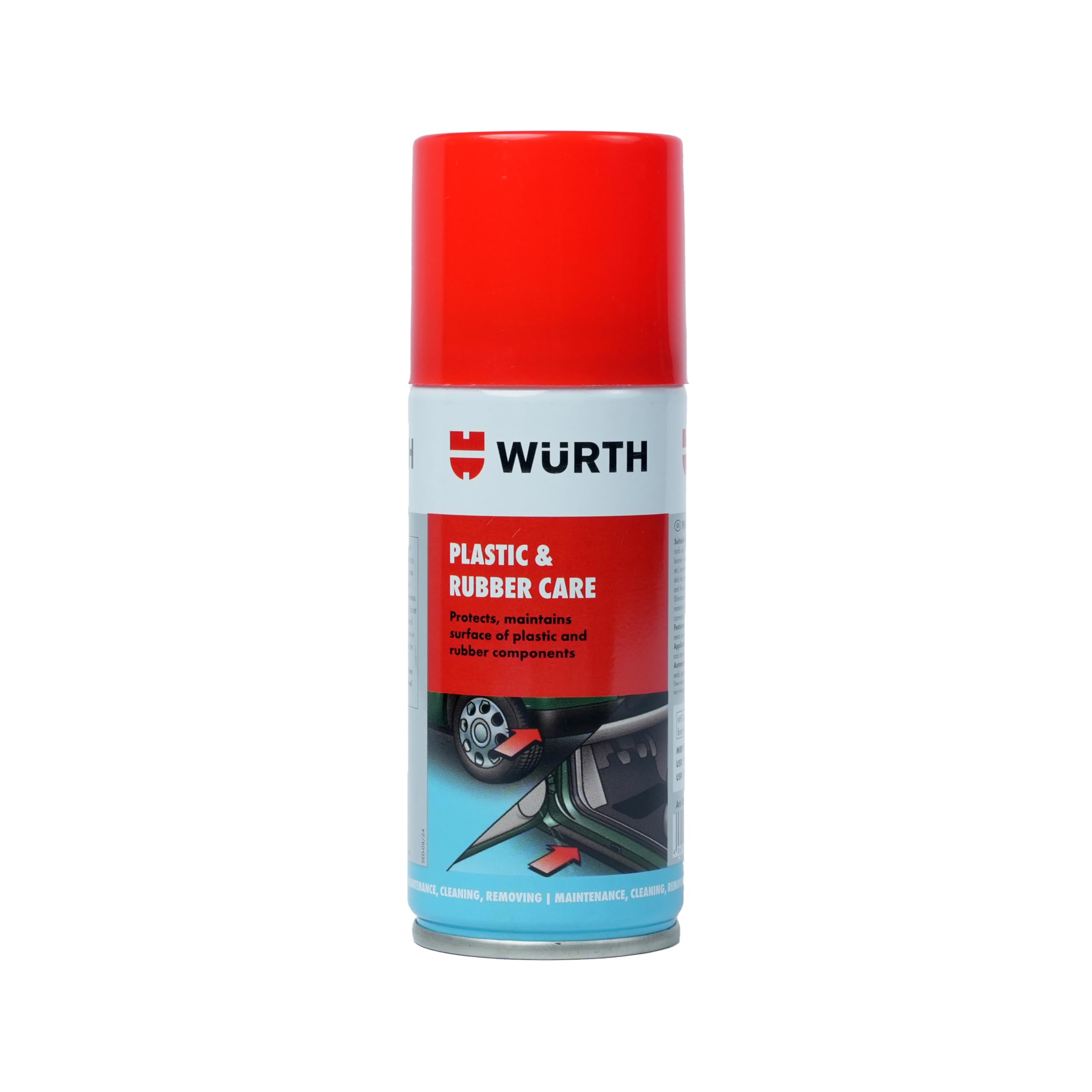 Wurth Plastic & Rubber Care Silicone Spray for Car Interior & Exterior, Door Seals, Trims, Tires & Hoses, High Gloss Finish, Anti-Static, Waterproof Protection & Lubrication, 100 ml-image-13