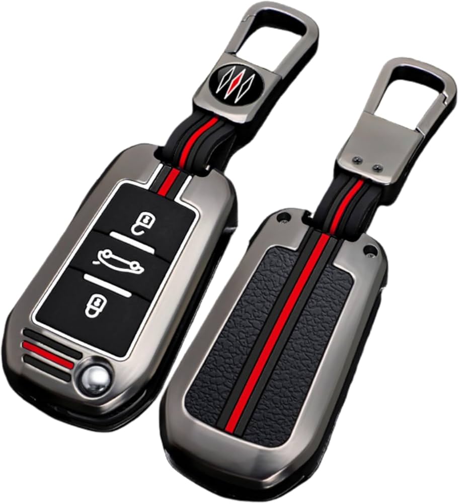 1x Liga De Zinco Chave Do Carro Da Tampa Caso Para Peugeot 301 308 308 S 408 2008 3008 4008