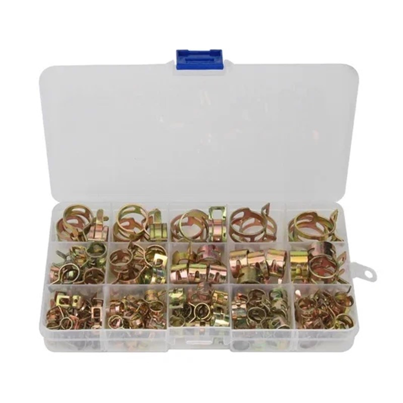 75/100/155 clips de resorte for manguera 6 a 22 mm, abrazaderas for tuberías combustible/aceite/agua(155pcs 6-22mm)