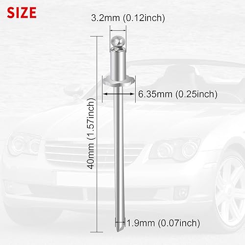 Miniatura 4 de WIKKIB 2 piezas NOS Dash Rosette Remache acero inoxidable para AMC Ford GM y más autos
