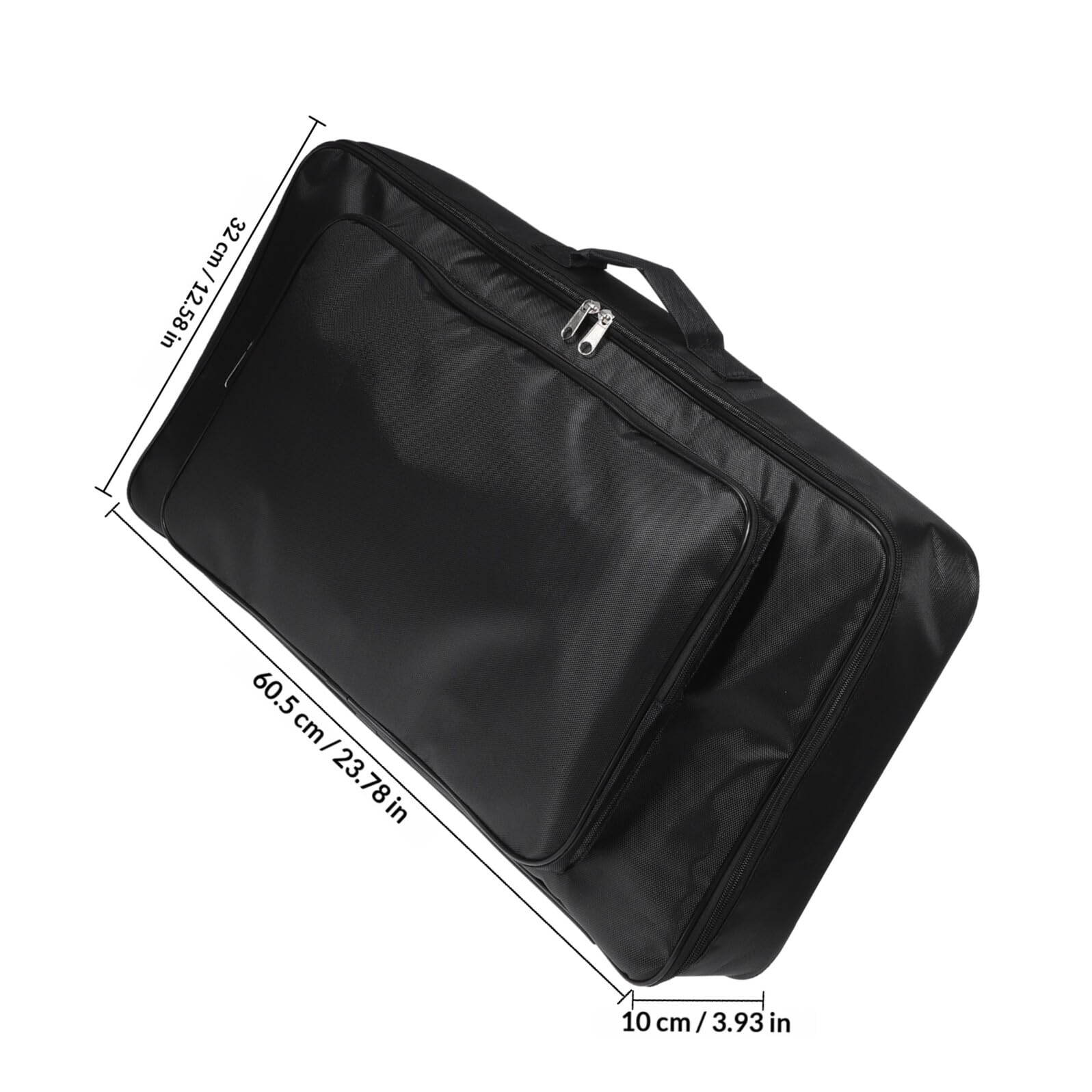 POPETPOP Bolsa para Pedalera de Efectos de Guitarra Negra Soporte Interno, Estuche Cremallera Adecuado para Músicos en Giras y Presentaciones