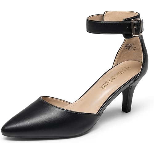 DREAM PAIRS Kitten Heel Low Heel for Women Closed Pointed Toe Pumps Wedding Party Sexy Dress Shoes Lowpointed