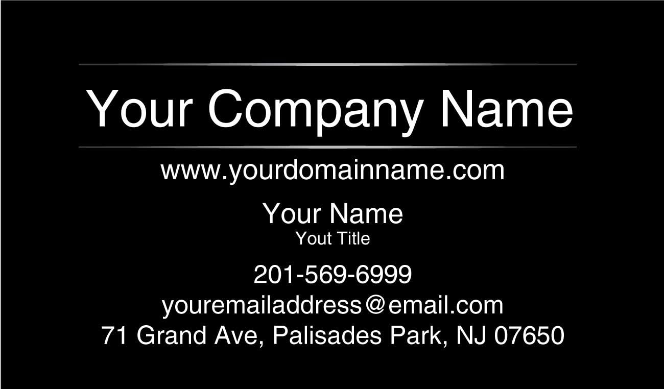 Custom Loyalty Cards - Customize (front&back), Two Line Design, Black - Classic matte paper 14pt (308gsm-Thick Paper) Offset Printing, Made in The USA
