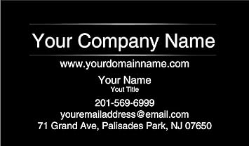 Custom Loyalty Cards - Customize (front&back), Two Line Design, Black - Classic matte paper 14pt (308gsm-Thick Paper) Offset Printing, Made in The USA