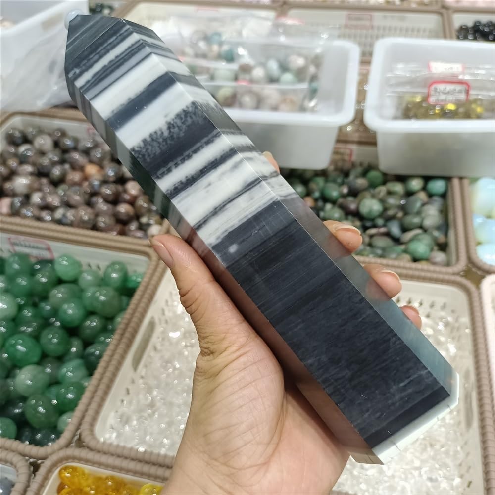 KatLin Natural Taibai Stone Column Energy Crystal Home Office Decoration Crafts Gifts Reiki Healing Ornaments (Size : 300-350g)