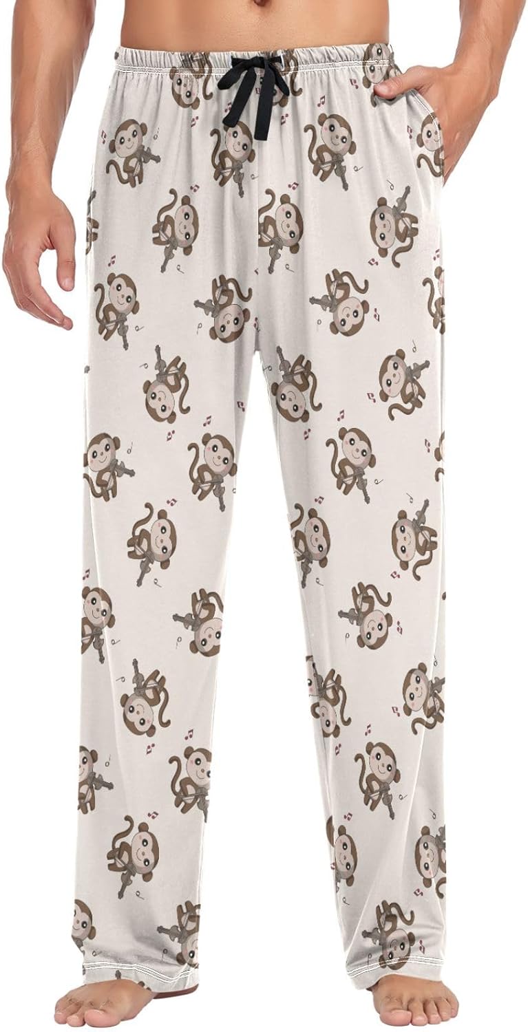 Green and Red Plaid Pajama Pants for Men Comfort Sleep Lounge Bottoms Straight-fit with Pockets S-XXL - Image 7