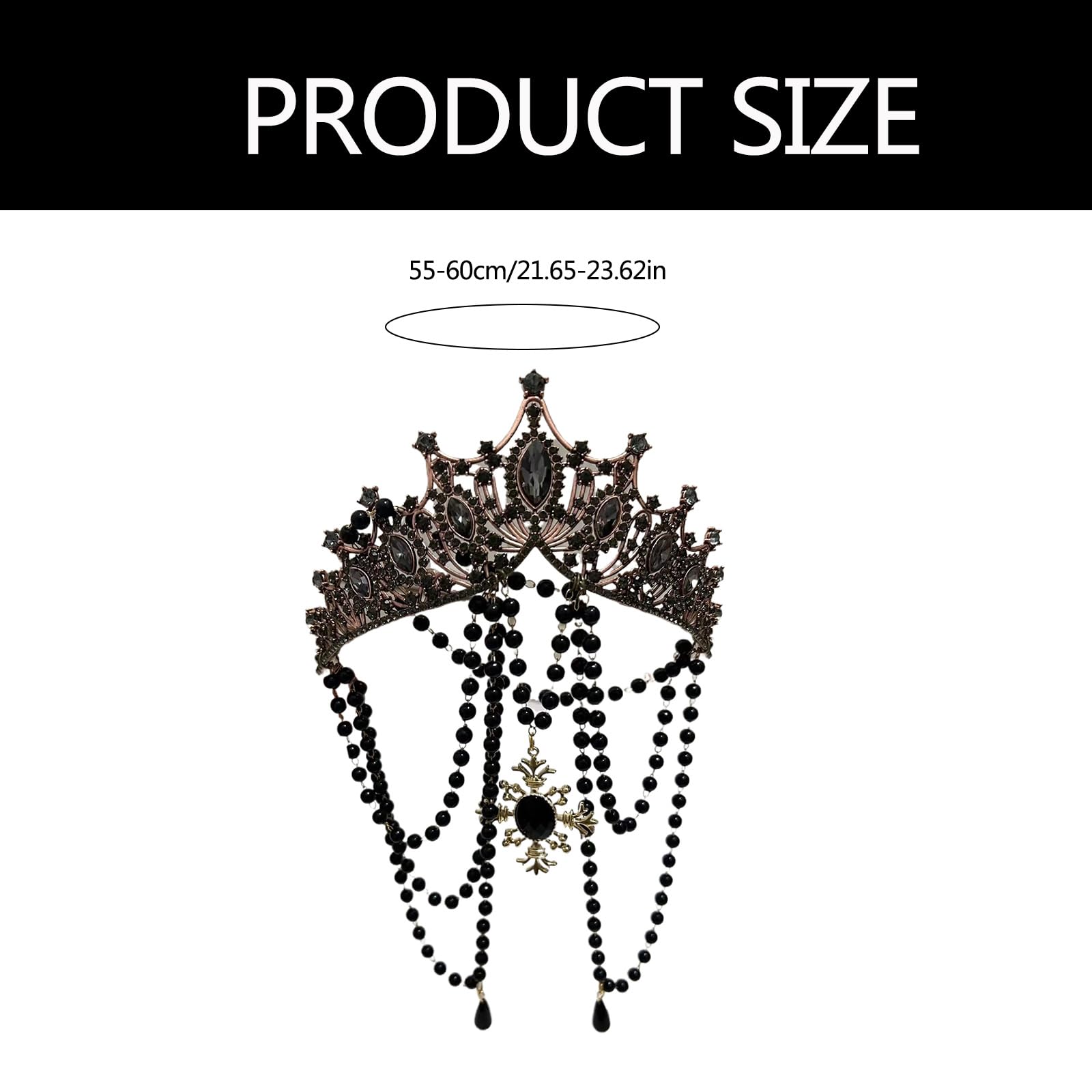 HUIFACAI Gothic Crowns Headpiece Madonnas Headwear Medieval Princess Queen Headbands Suitable for Photography Stage Props - Image 4