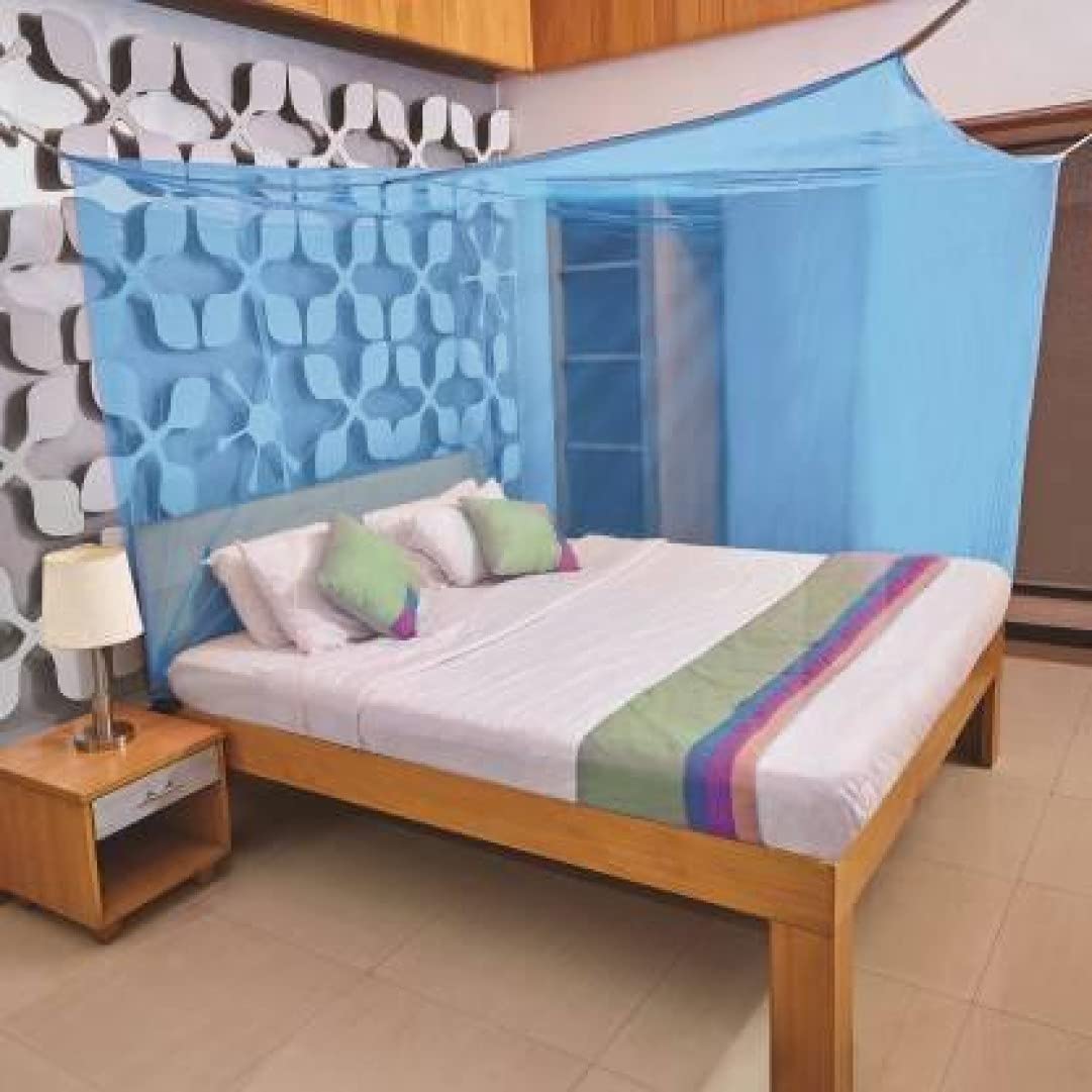 VORDVIGO Mosquito Net for Double Bed Nylon Mosquito Net for Baby, Bedroom | Family_Size-6x6 FT_Color-Blue (B093XZV35T) Amazon Price History, Amazon Price Tracker