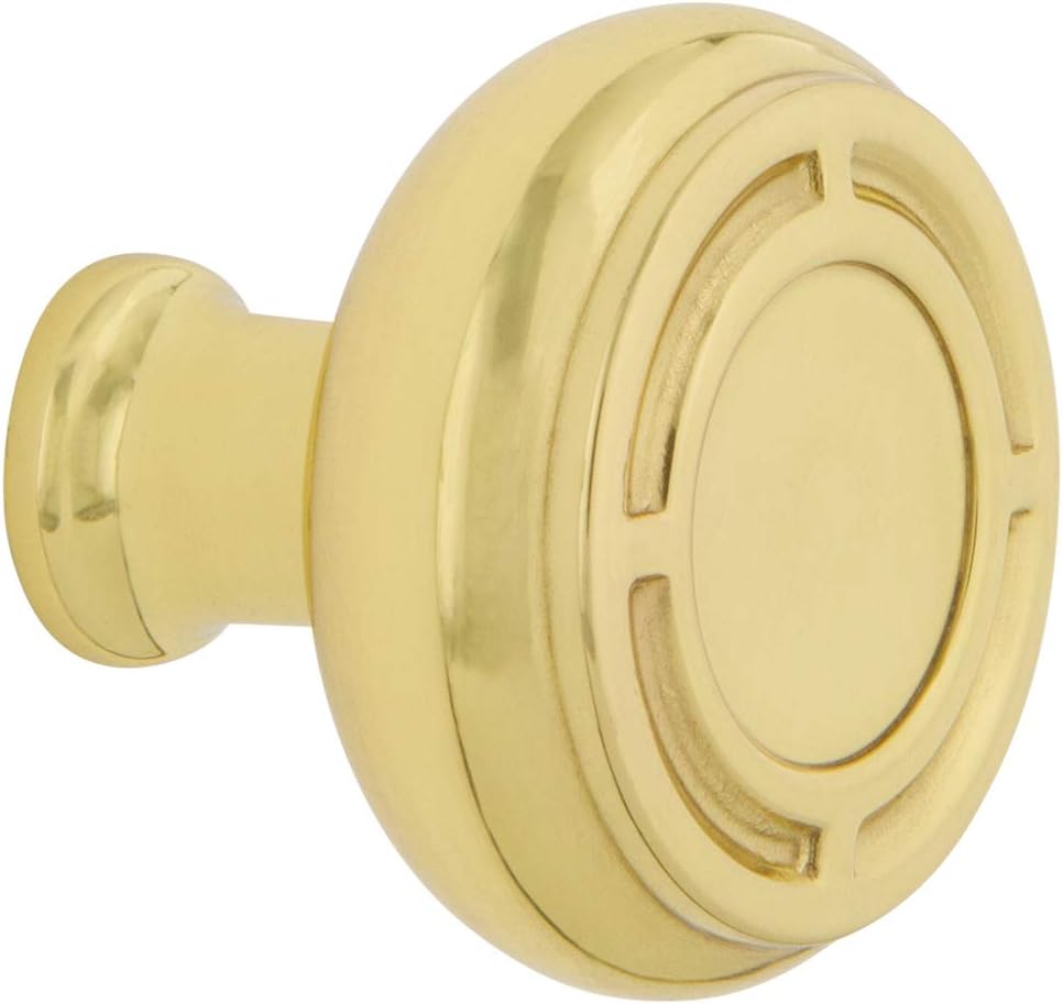 Nostalgic Warehouse Mission Brass 1 3/8" Cabinet Knob in Unlacquered Brass