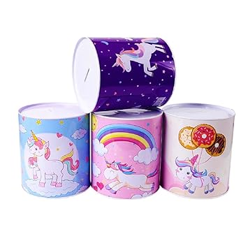 FunBlast Cute Cartoon Character Small Coin Box Piggy Bank Saving Bank for Boys and Girls (Multi Color)