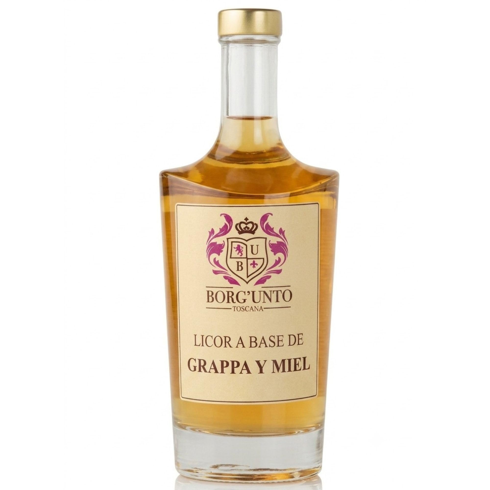 BORGUNTO | Licor de Miel a Base de Grappa 3 x 50cl - Digestivo Artesanal de Grappa Chianti Classico y Miel Milflores Toscana, Elíxir Dulce y Envolvente para el Final de la Comida