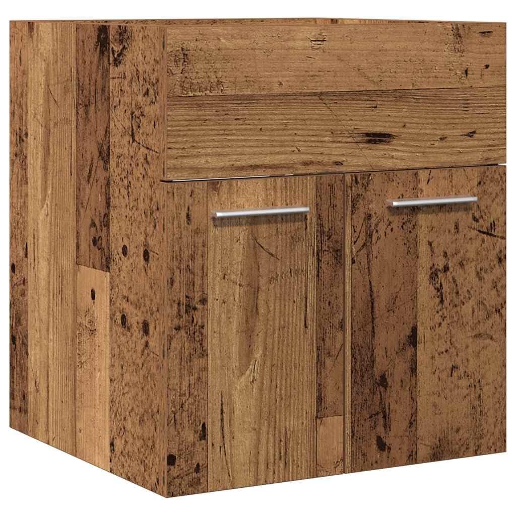 Lavabo 41x38,5x46 cm Madera Mecanizada Madera Vieja Color Madera
