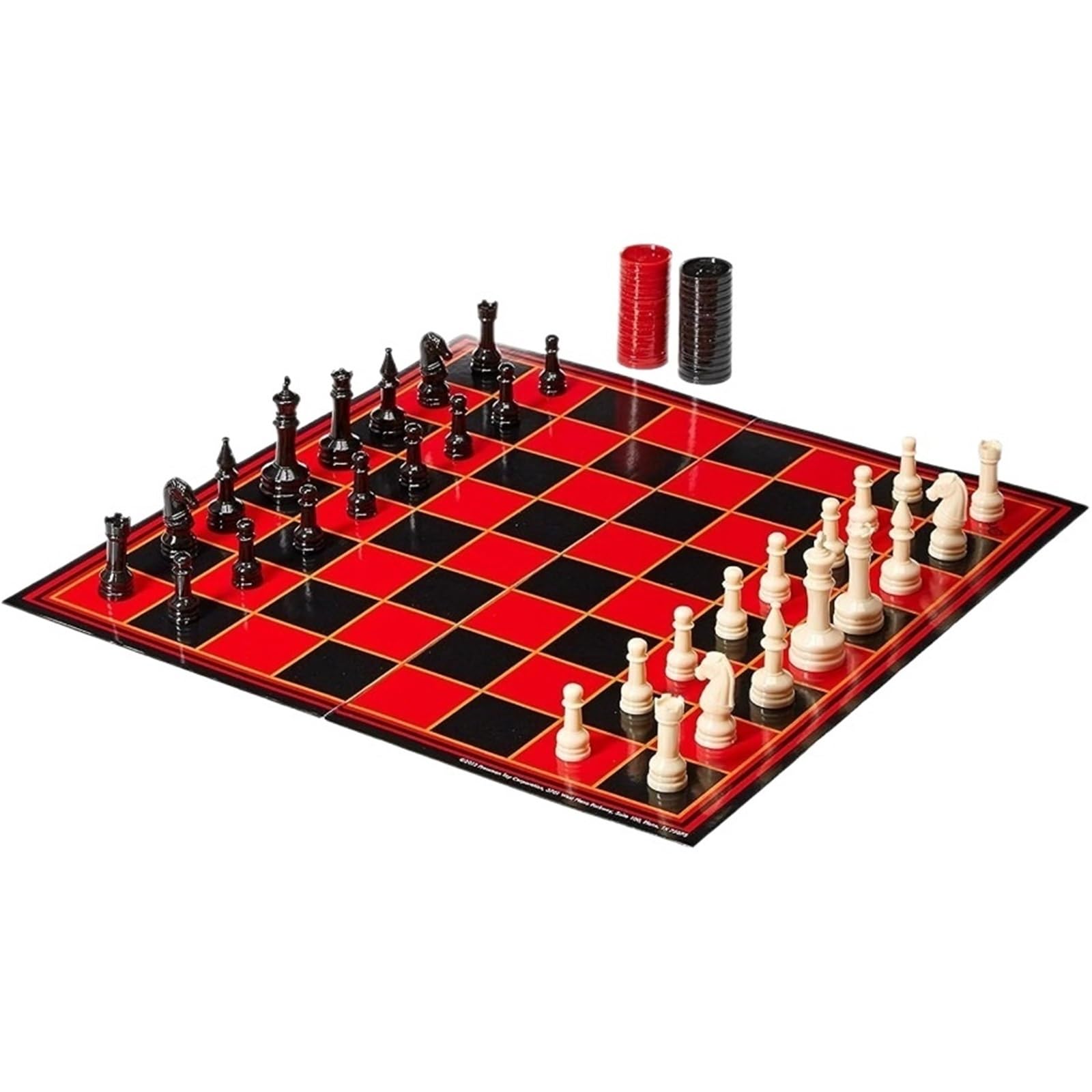 Set di giochi da tavolo 3 in 1 di dimensioni standard: scacchi Staunton, dama, backgammon per la casa e il viaggio