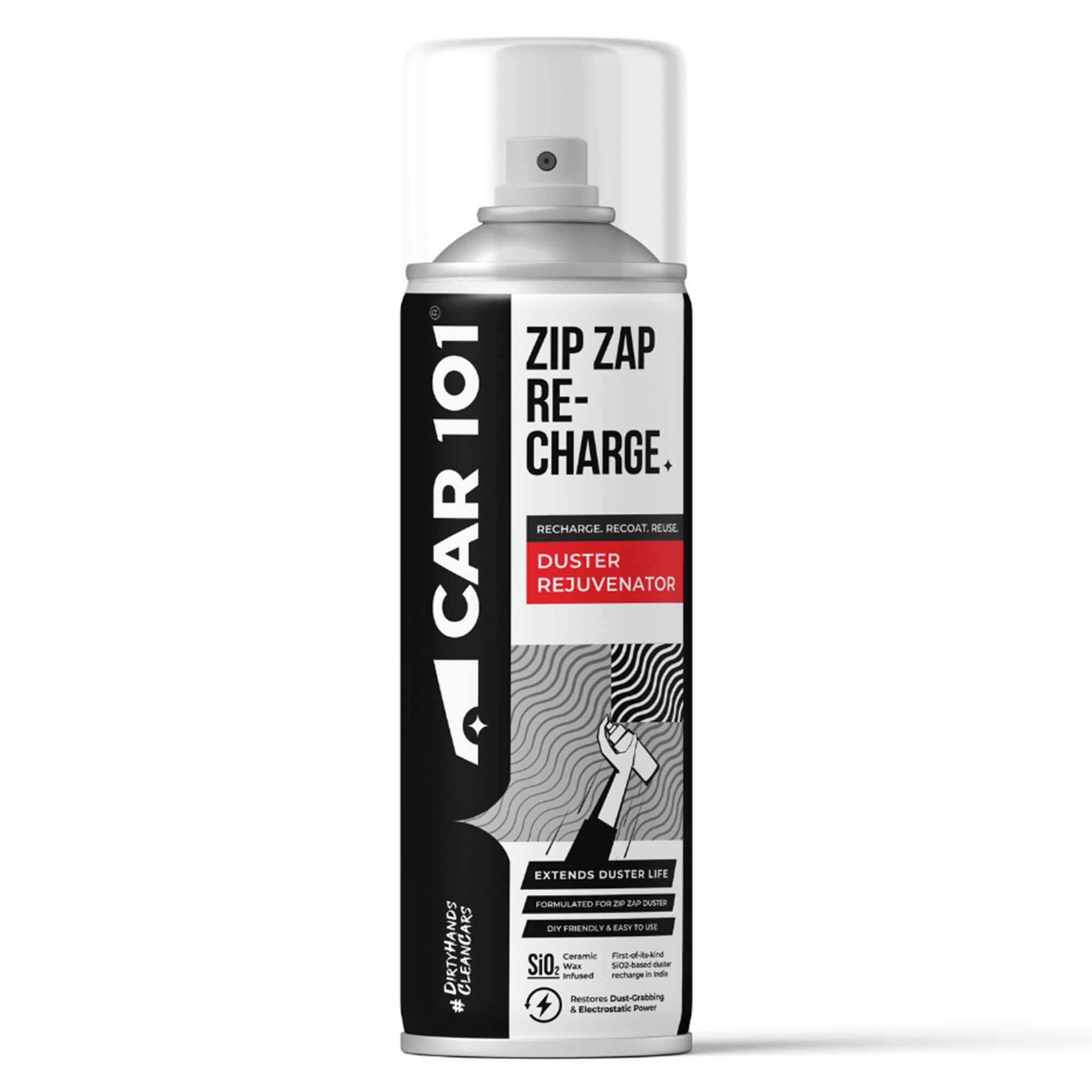 CAR101 Zip Zap Recharge – Duster Rejuvenator Spray | Restores Dust-Trapping Power with Ceramic Wax Infused | Easy Spray Application | Extends Duster Life | for Car & Bike Dusting Tools-image-12