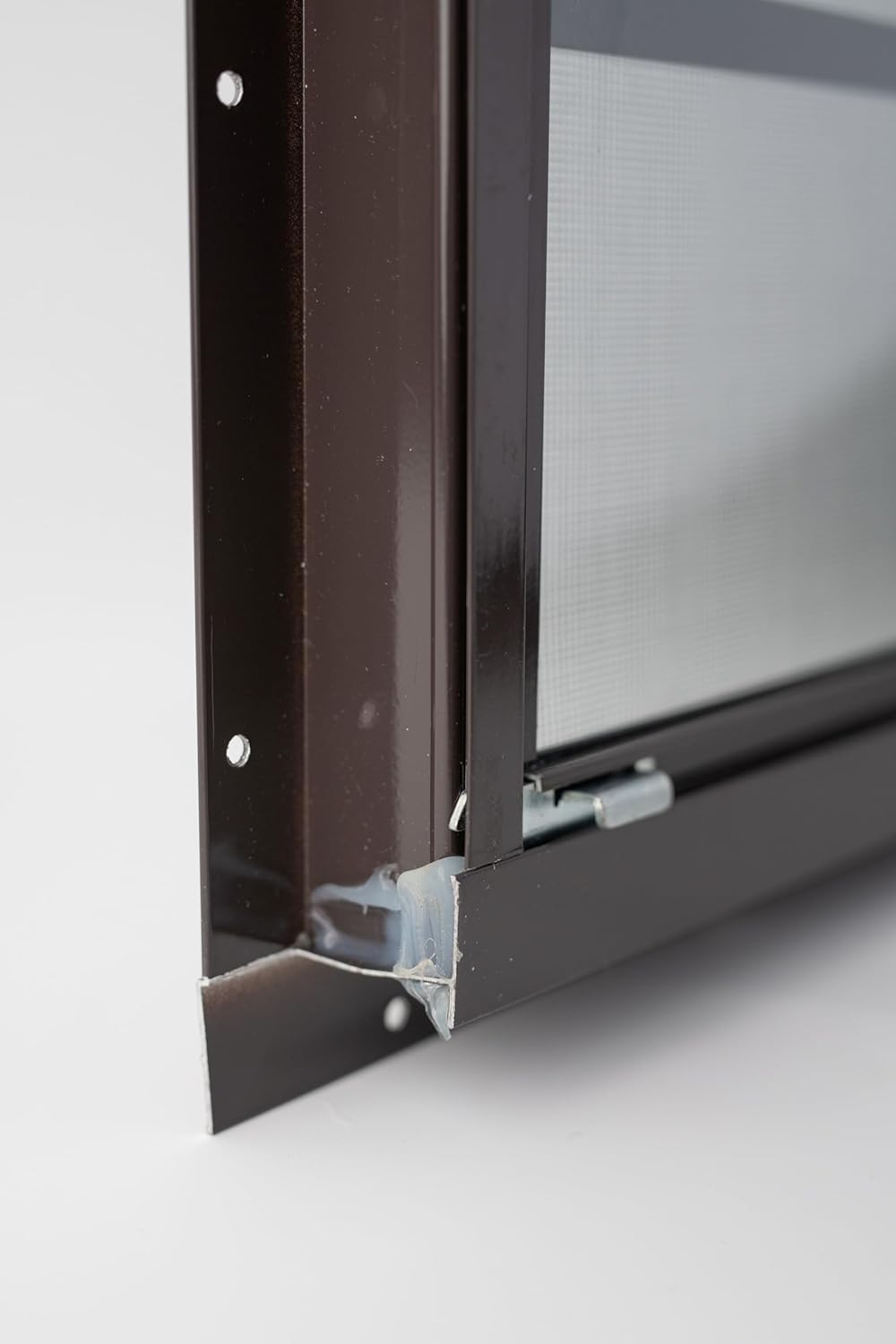2 Pack Shed Window 12x18 Brown Flush - Vertical Slider with Tempered Glass & Bug Screen