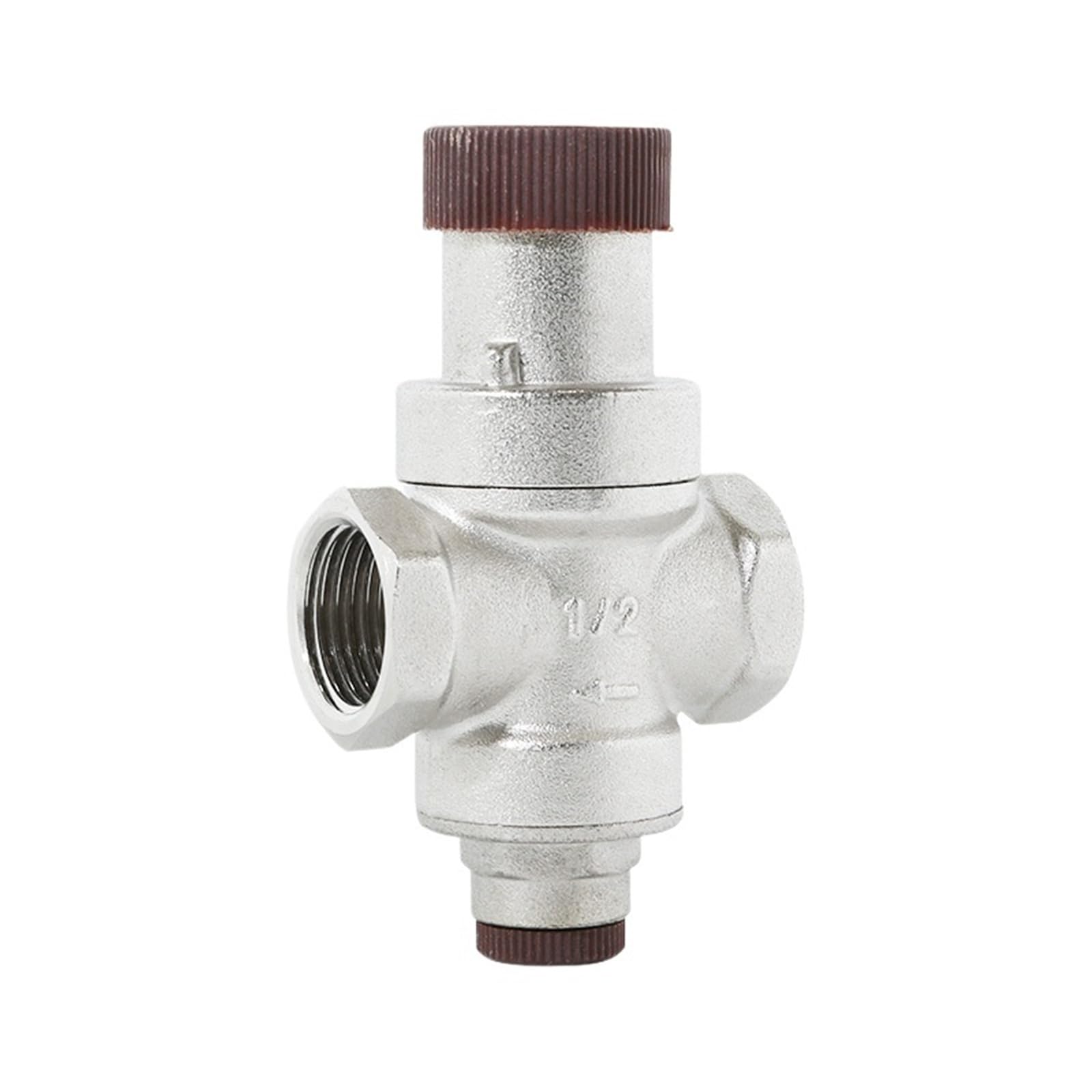 Owytmabq One Color Brass Nickel Plated Pressure Reducing Valve 4 Point Piston Type Regulator For Water Gas