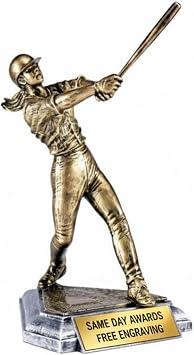 Freeman Classic Girls Softball Trophy 8 Inch | Custom Engraved, For Champions Team MVP, Tournament Winners, League Recognition Gift