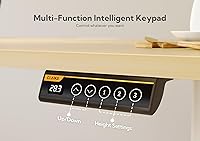 Vista 9 de Claiks Escritorio eléctrico de pie, escritorio de pie de altura ajustable, 40 x 24 pulgadas, escritorio de oficina en casa con tablero de empalme