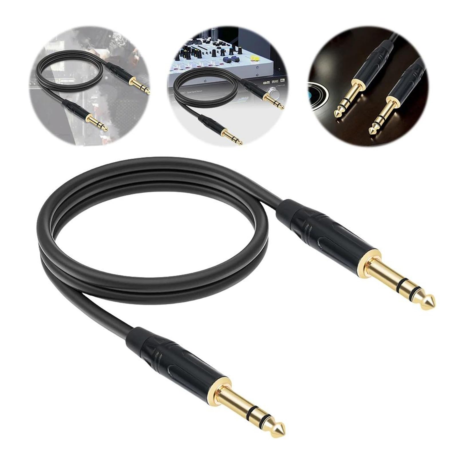Kabel audio do gitary Kabel instrumentalny stereo zbalansowany do gitary basowej(5m)