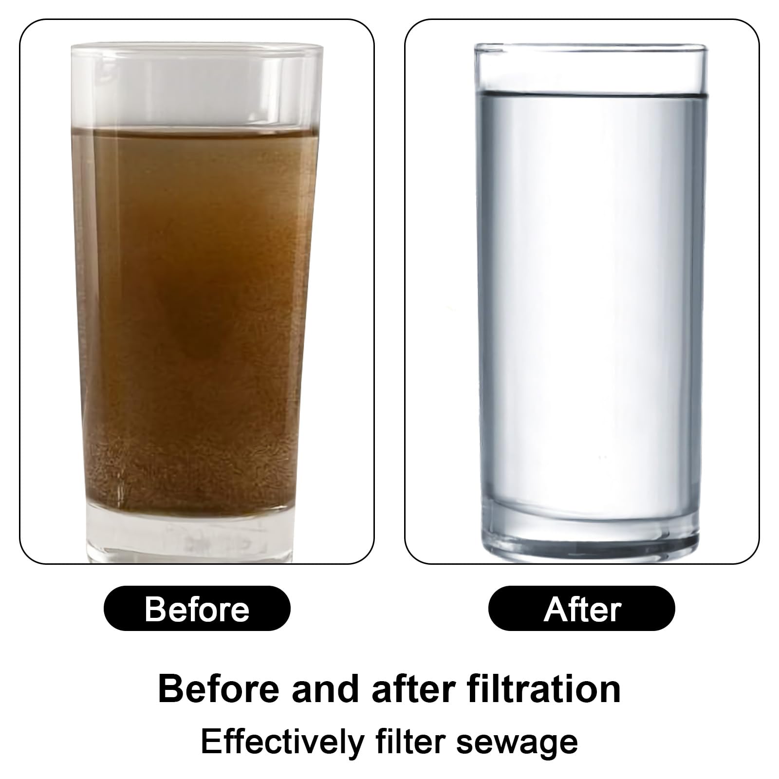 Paille filtrante à eau, système de filtration d'eau personnel portable pour camping, randonnée, voyage, facile à utiliser, léger, équipement de survie d'urgence